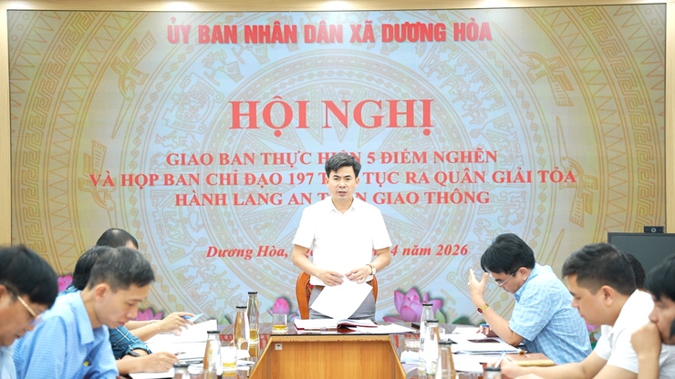 UBND xã Dương Hoà tổ chức hội nghị giao ban thực hiện 5 điểm nghẽn - Ảnh 12.