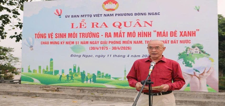 Phường Đông Ngạc tổ chức ra quân tổng vệ sinh môi trường, ra mắt mô hình “Mái đê xanh” chào mừng kỷ niệm 51 năm Ngày Giải phóng miền Nam, thống nhất đất nước (30/4/1975 – 30/4/2026)- Ảnh 3.