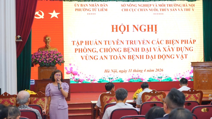 Phường Từ Liêm tổ chức hội nghị tập huấn phòng, chống bệnh Dại và xây dựng vùng an toàn dịch bệnh- Ảnh 4.