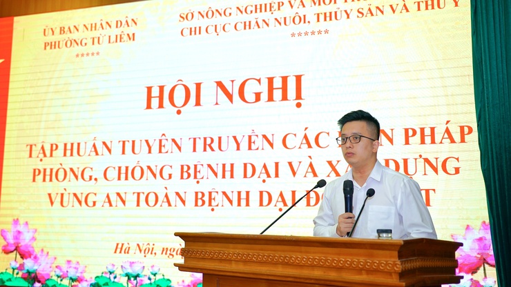 Phường Từ Liêm tổ chức hội nghị tập huấn phòng, chống bệnh Dại và xây dựng vùng an toàn dịch bệnh- Ảnh 3.
