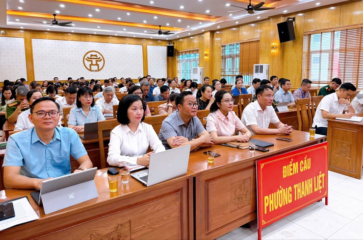 Phường Thanh Liệt dự Hội nghị toàn quốc nghiên cứu, học tập và quán triệt Nghị quyết Trung ương 2 khóa XIV- Ảnh 7.