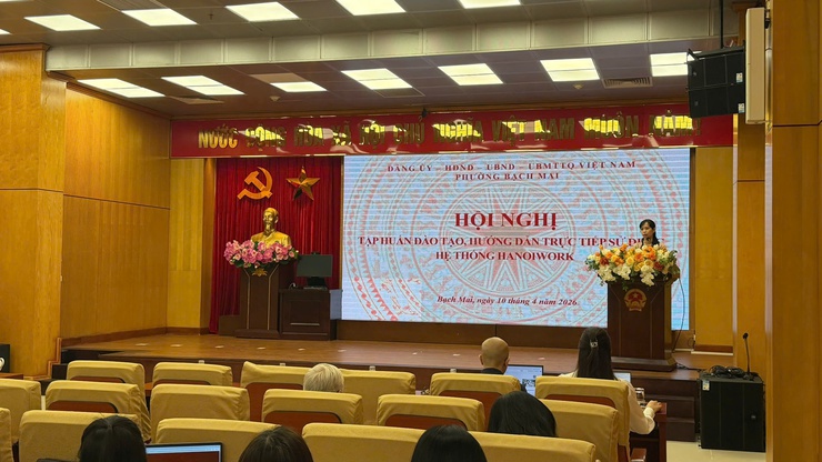 Phường Bạch Mai triển khai tập huấn nền tảng HanoiWork- Ảnh 1.