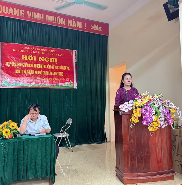 Xã Chương Dương công khai thông tin dự án Khu đô thị Thể thao Olympic - taọ sự đồng thuận trong nhân dân- Ảnh 3.