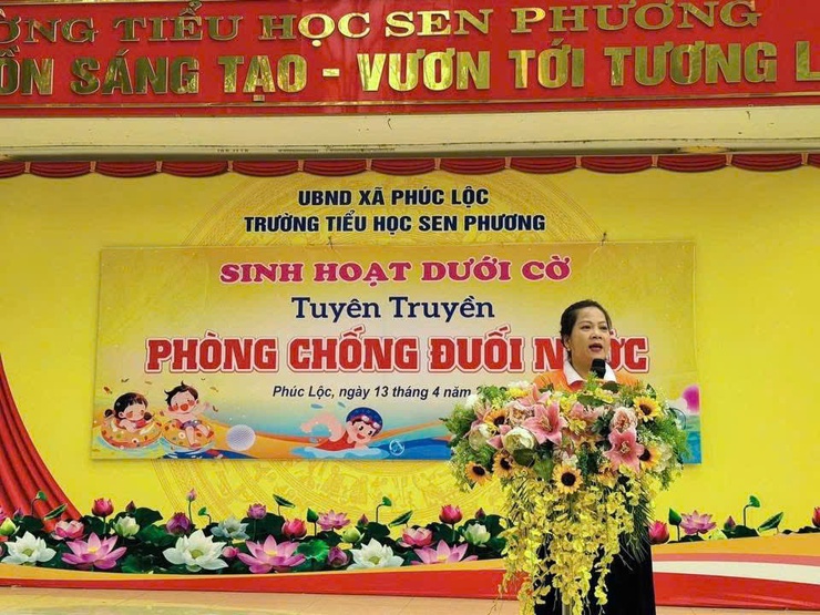 Phúc Lộc: Giáo dục kỹ năng phòng chống đuối nước cho học sinh tại Lễ chào cờ đầu tuần- Ảnh 2.