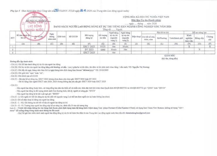 THÔNG BÁO TUYỂN CHỌN LAO ĐỘNG ĐI LÀM VIỆC TẠI HÀN QUỐC THEO CHƯƠNG TRÌNH EPS NĂM 2026- Ảnh 9.