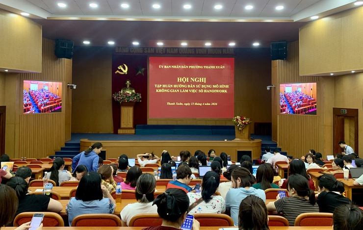 Thanh Xuân đẩy mạnh chuyển đổi số thông qua việc triển khai Hệ thống không gian làm việc số HanoiWork- Ảnh 1.