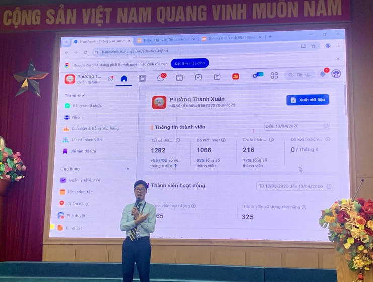 Thanh Xuân đẩy mạnh chuyển đổi số thông qua việc triển khai Hệ thống không gian làm việc số HanoiWork- Ảnh 2.