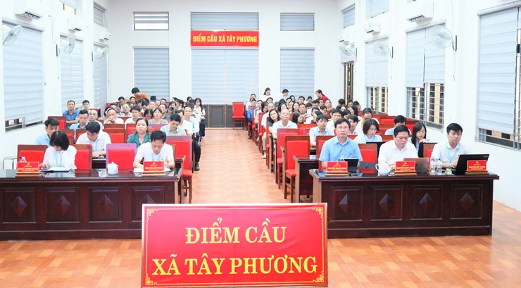 Xã Tây Phương tham dự Hội nghị trực tuyến toàn quốc triệt, triển khai Nghị quyết Trung ương 2 (khóa XIV)- Ảnh 1.