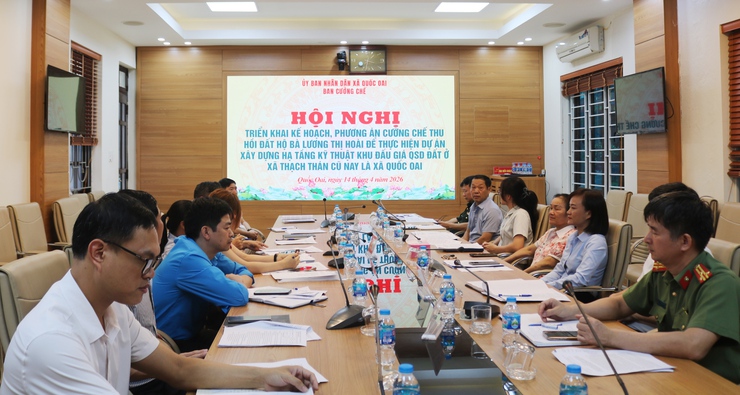 Quốc Oai triển khai kế hoạch cưỡng chế thu hồi đất phục vụ dự án đấu giá quyền sử dụng đất- Ảnh 2.