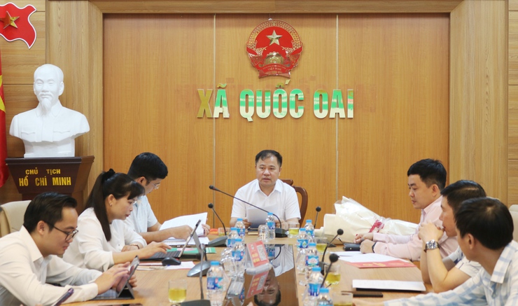 Hội nghị công bố Quyết định thành lập ban đại diện hội đồng quản trị ngân hàng chính sách xã hội xã Quốc Oai- Ảnh 6.