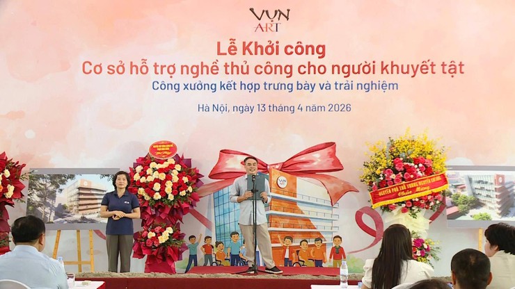 Lễ khởi công xây dựng cơ sở hỗ trợ nghề thủ công cho người khuyết tật- Ảnh 2.