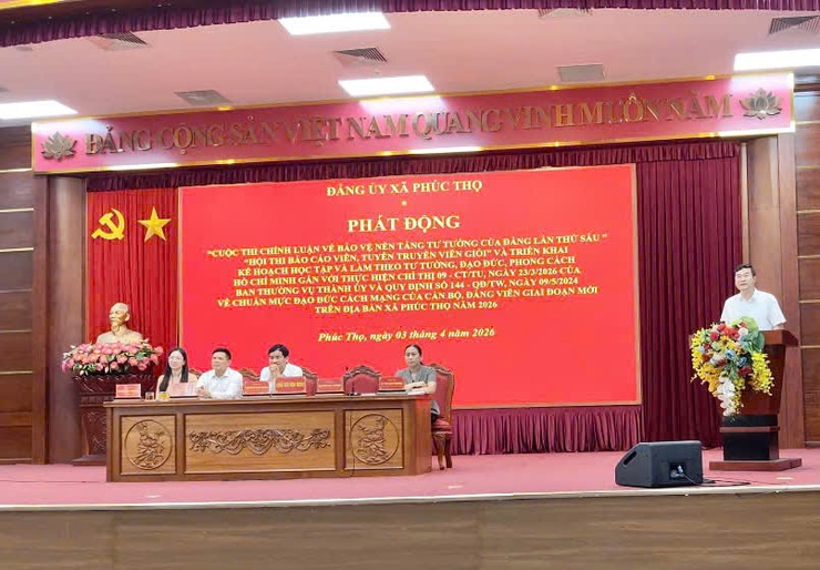  Phúc Thọ hưởng ứng Cuộc thi chính luận về bảo vệ nền tảng tư tưởng của Đảng lần thứ Sáu, năm 2026- Ảnh 1.