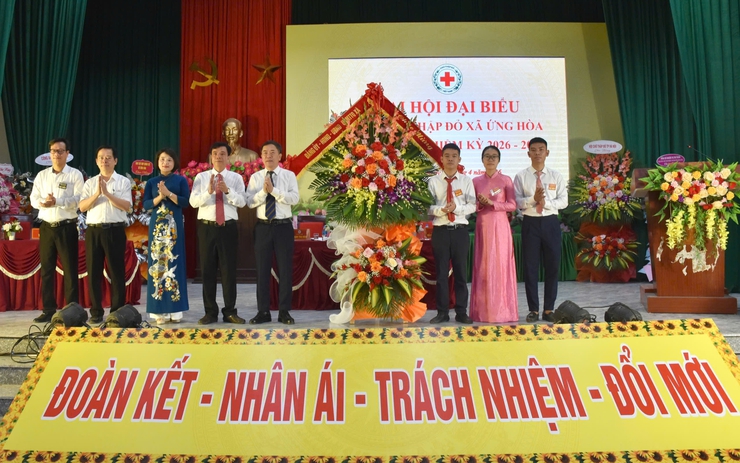 ĐẠI HỘI ĐẠI BIỂU HỘI CHỮ THẬP ĐỎ XÃ ỨNG HOÀ LẦN THỨ I, NHIỆM KỲ 2026 - 2031 THÀNH CÔNG TỐT ĐẸP- Ảnh 1.