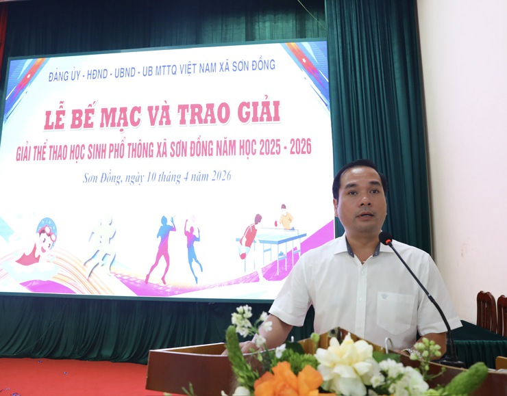 Xã Sơn Đồng tổ chức bế mạc Giải thể thao học sinh phổ thông năm học 2025 – 2026- Ảnh 4.