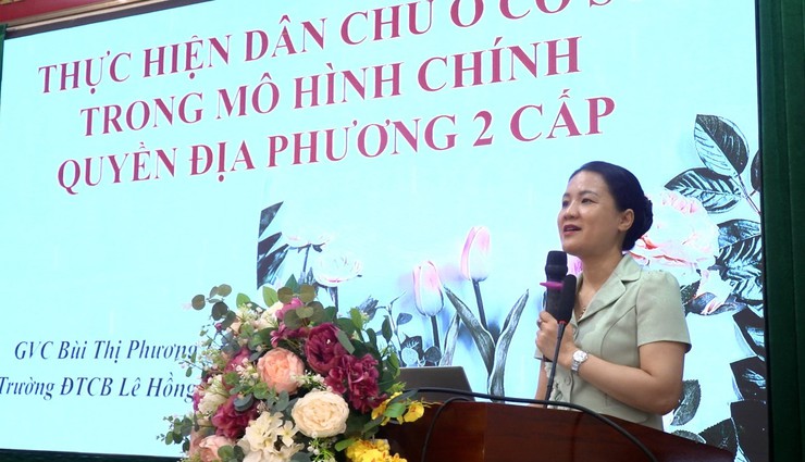 Tập huấn quy chế dân chủ ở cơ sở cho cán bộ 4 xã Thanh Oai, Bình Minh, Tam Hưng, Dân Hoà- Ảnh 7.