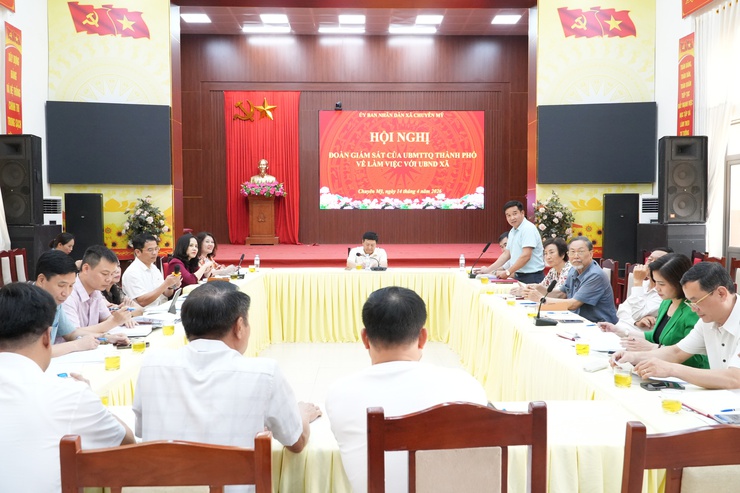 Uỷ ban MTTQ thành phố giám sát tại xã Chuyên Mỹ về công tác vệ sinh môi trường - Ảnh 1.