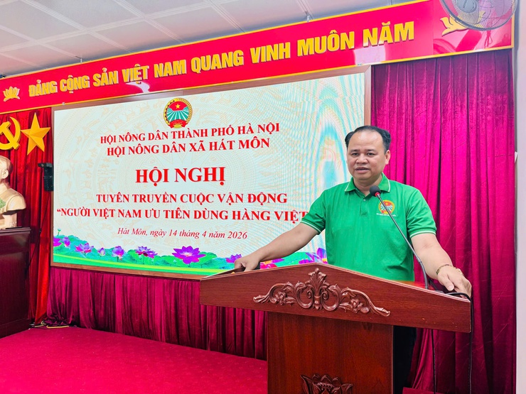 Hội Nông dân xã Hát Môn tổ chức hội nghị tuyên truyền cuộc vận động “Người Việt Nam ưu tiên dùng hàng Việt Nam” năm 2026- Ảnh 1.