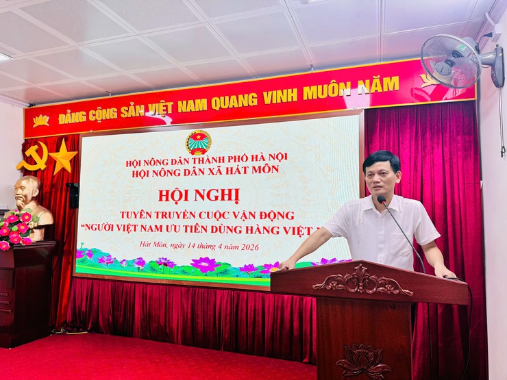 Hội Nông dân xã Hát Môn tổ chức hội nghị tuyên truyền cuộc vận động “Người Việt Nam ưu tiên dùng hàng Việt Nam” năm 2026- Ảnh 2.