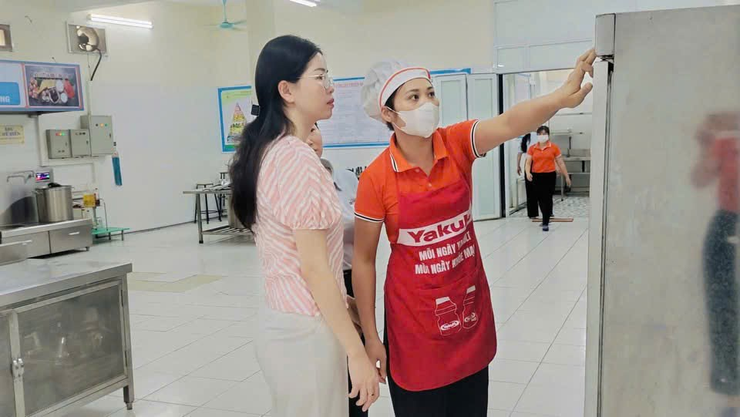 Trường mầm non Hạ Mỗ đón đoàn kiểm tra liên ngành về an toàn thực phẩm và y tế trường học- Ảnh 2.