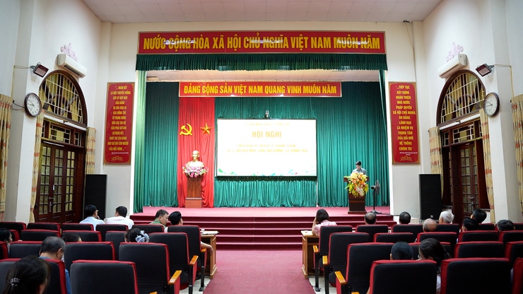 UBND xã tổ chức hội nghị triển khai kế hoạch tổ chức Lễ khánh thành và Lễ hội Đền Mẫu làng Quế Dương xã Dương Hoà- Ảnh 1.