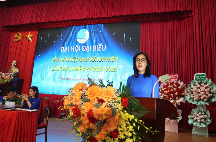 Ủy ban Hội Liên hiệp Thanh niên (LHTN) Việt Nam xã Hát Môn tổ chức Đại hội đại biểu lần thứ I, nhiệm kỳ 2026-2029- Ảnh 6.