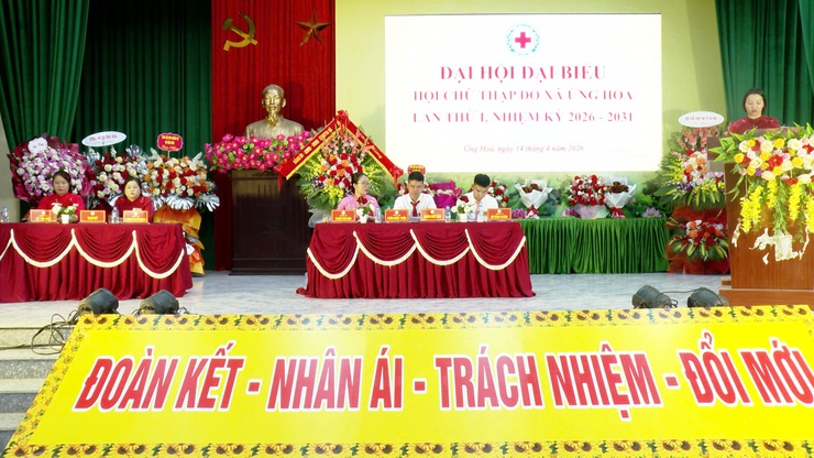 ĐẠI HỘI ĐẠI BIỂU HỘI CHỮ THẬP ĐỎ XÃ ỨNG HOÀ LẦN THỨ I, NHIỆM KỲ 2026 - 2031 THÀNH CÔNG TỐT ĐẸP- Ảnh 8.