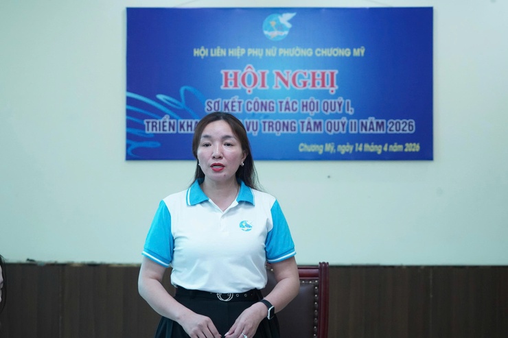 Hội Liên hiệp phụ nữ phường Chương Mỹ sơ kết công tác quý I, triển khai nhiệm vụ trọng tâm quý II năm 2026- Ảnh 1.