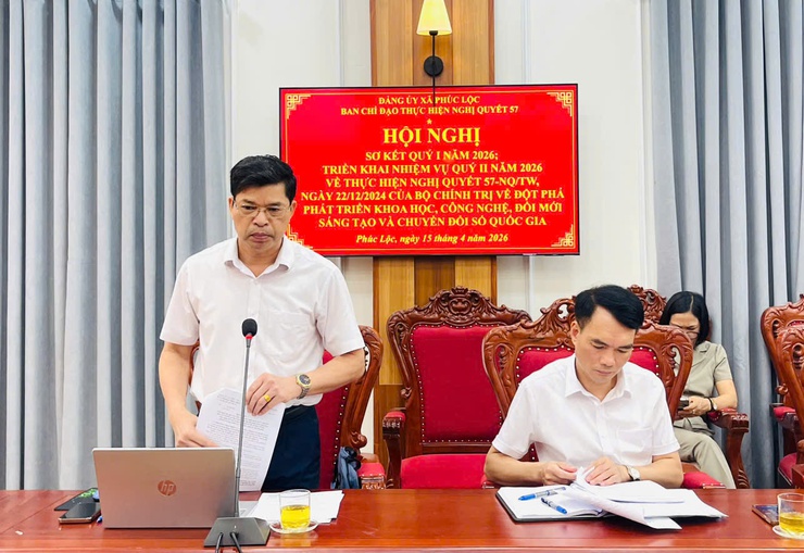XÃ PHÚC LỘC ĐÁNH GIÁ KẾT QUẢ THỰC HIỆN NGHỊ QUYẾT 57-NQ/TW QUÝ I, XÁC ĐỊNH NHIỆM VỤ TRỌNG TÂM QUÝ II/2026- Ảnh 6.