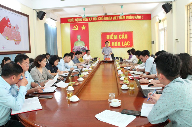 Thường trực Đảng ủy xã Hòa Lạc làm việc với UBND xã về nhiệm vụ trọng tâm lĩnh vực kinh tế năm 2026- Ảnh 1.