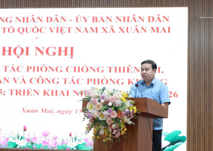 Xuân Mai tổ chức hội nghị tổng kết công tác PCTT và TKCN và Ban chỉ đạo Phòng không Nhân dân năm 2025, triển khai nhiệm vụ năm 2026- Ảnh 3.