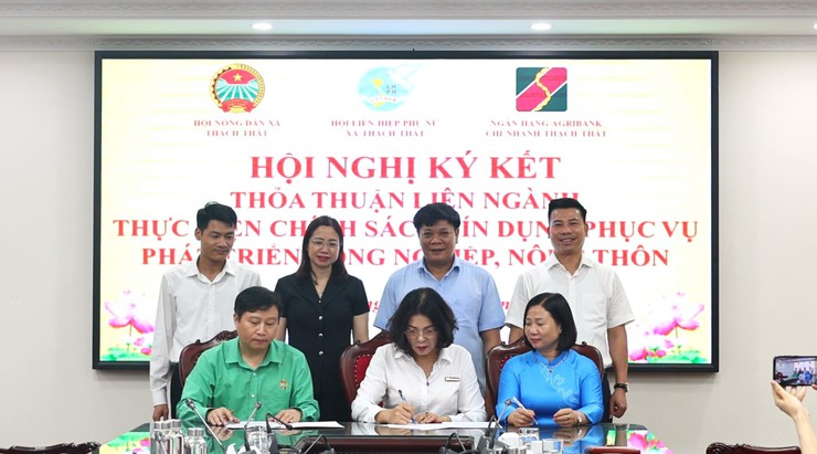 THẠCH THẤT: KÝ KẾT THỎA THUẬN LIÊN NGÀNH THỰC HIỆN CHÍNH SÁCH TÍN DỤNG PHÁT TRIỂN NÔNG NGHIỆP, NÔNG THÔN- Ảnh 5.