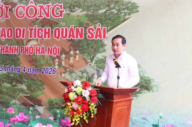 Thạch Thất: Lễ khởi công dự án tu bổ, tôn tạo di tích Quán Sải thôn Thúy Lai- Ảnh 2.