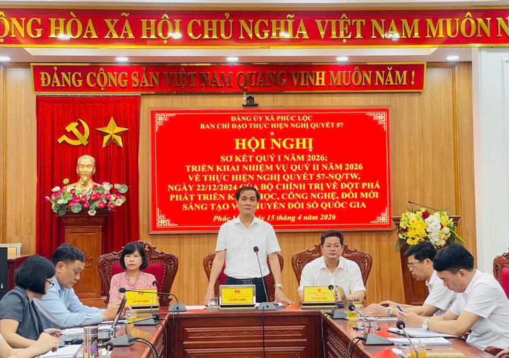 XÃ PHÚC LỘC ĐÁNH GIÁ KẾT QUẢ THỰC HIỆN NGHỊ QUYẾT 57-NQ/TW QUÝ I, XÁC ĐỊNH NHIỆM VỤ TRỌNG TÂM QUÝ II/2026- Ảnh 1.