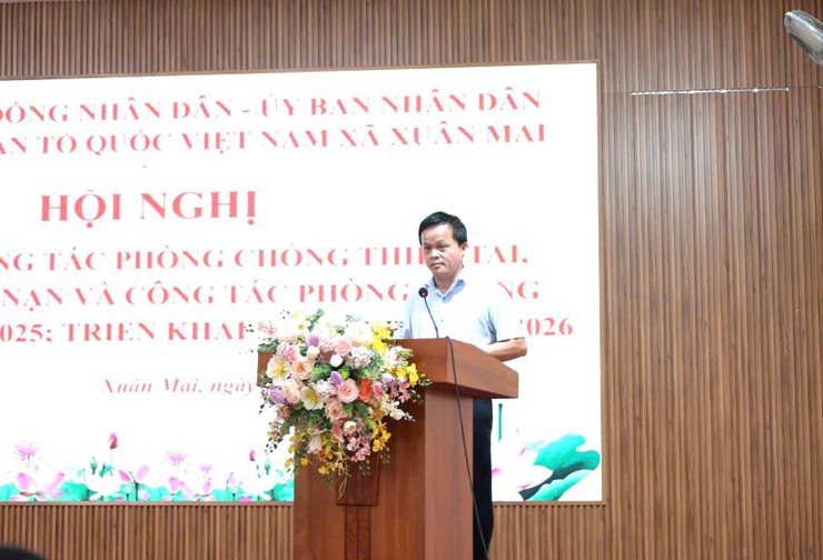 Xuân Mai tổ chức hội nghị tổng kết công tác PCTT và TKCN và Ban chỉ đạo Phòng không Nhân dân năm 2025, triển khai nhiệm vụ năm 2026- Ảnh 6.