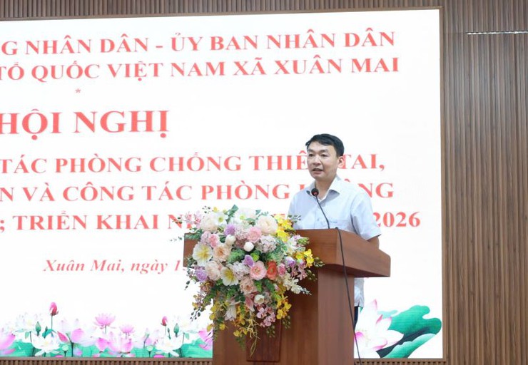 Xuân Mai tổ chức hội nghị tổng kết công tác PCTT và TKCN và Ban chỉ đạo Phòng không Nhân dân năm 2025, triển khai nhiệm vụ năm 2026- Ảnh 5.