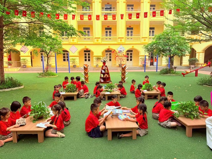 HOẠT ĐỘNG THAM QUAN TRƯỜNG TIỂU HỌC CỦA CÁC BÉ 5 TUỔI TRƯỜNG MẦM NON ĐẠI ĐỒNG - Ảnh 6.