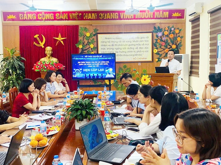 Trường Tiểu học Lương Mỹ: tổ chức chuyên đề “Ứng dụng trí tuệ nhân tạo AI trong dạy học- Ảnh 1.