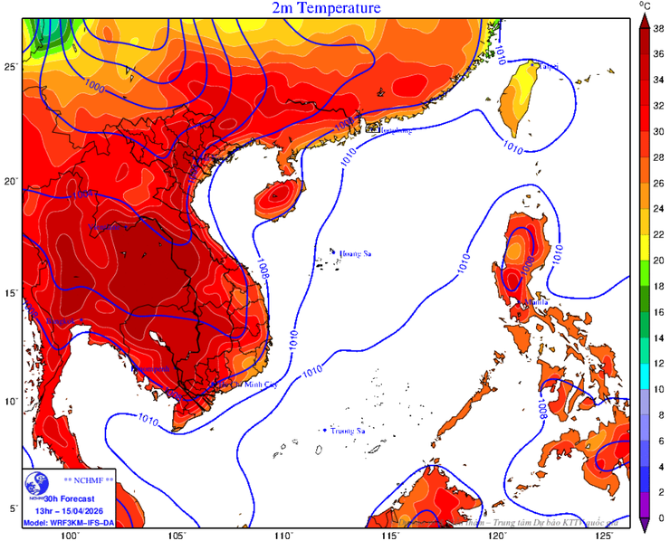 Ngày 15/4/2026, Hà Nội sáng và đêm có mưa vài nơi; ngày trời nắng- Ảnh 1.