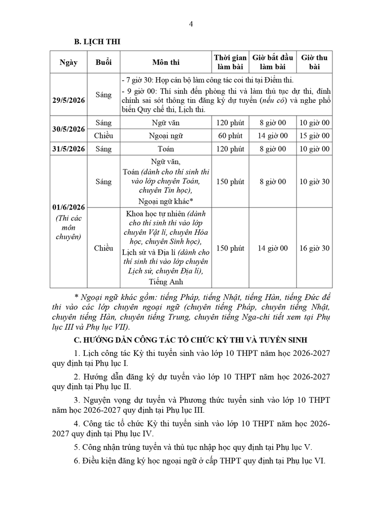 Công văn về việc hướng dẫn tuyển sinh vào lớp 10 năm học 2026-2027- Ảnh 4.