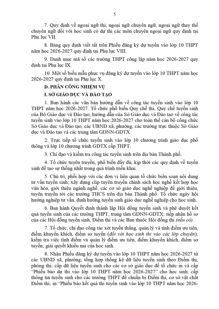 Công văn về việc hướng dẫn tuyển sinh vào lớp 10 năm học 2026-2027- Ảnh 5.