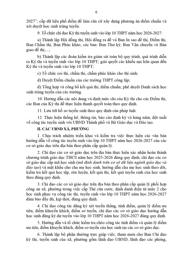Công văn về việc hướng dẫn tuyển sinh vào lớp 10 năm học 2026-2027- Ảnh 6.