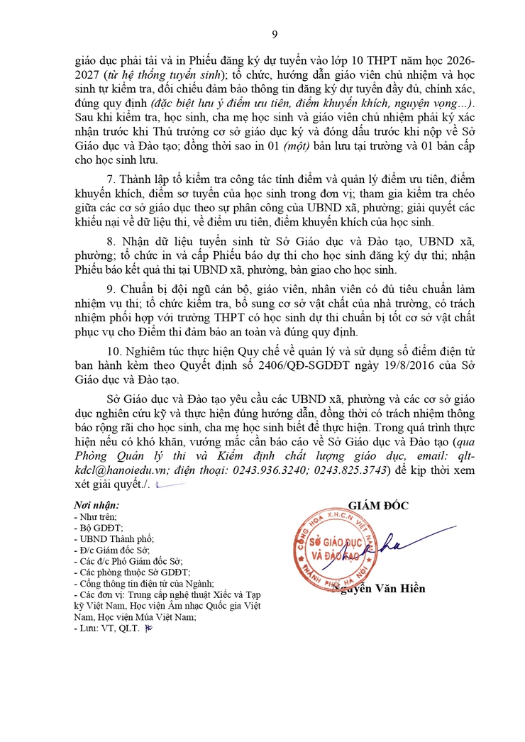 Công văn về việc hướng dẫn tuyển sinh vào lớp 10 năm học 2026-2027- Ảnh 9.