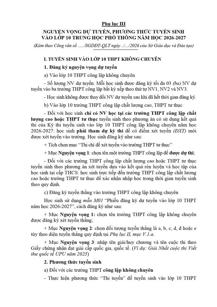 Công văn về việc hướng dẫn tuyển sinh vào lớp 10 năm học 2026-2027- Ảnh 26.