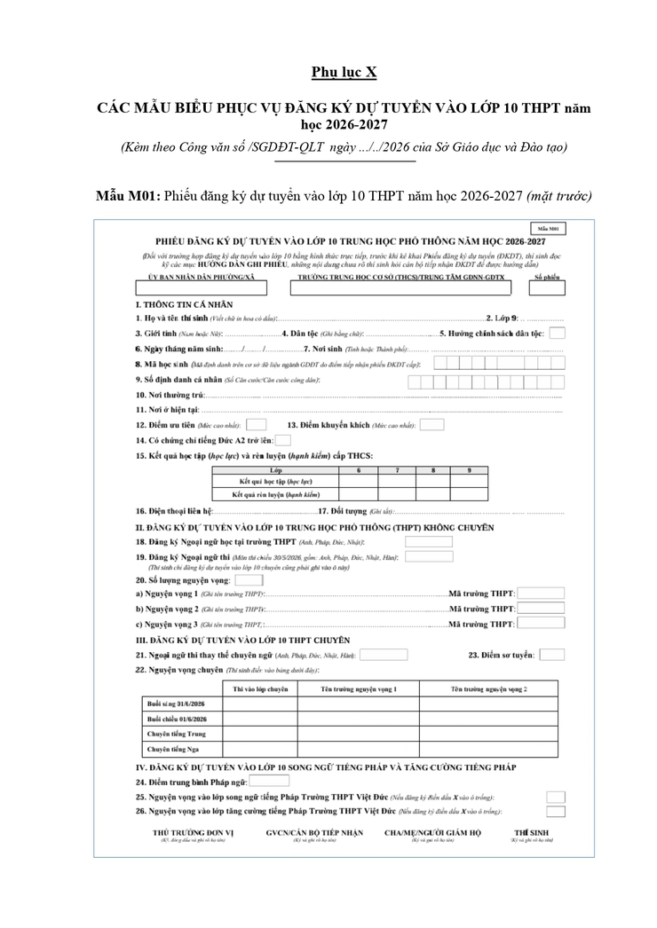 Công văn về việc hướng dẫn tuyển sinh vào lớp 10 năm học 2026-2027- Ảnh 59.
