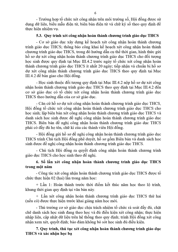 Công văn hướng dẫn về việc công nhận haonf thành chương trình giáo dục cấp THCS - Ảnh 6.