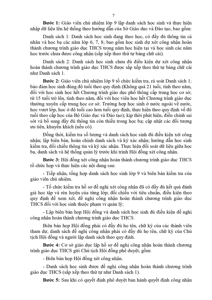 Công văn hướng dẫn về việc công nhận haonf thành chương trình giáo dục cấp THCS - Ảnh 7.