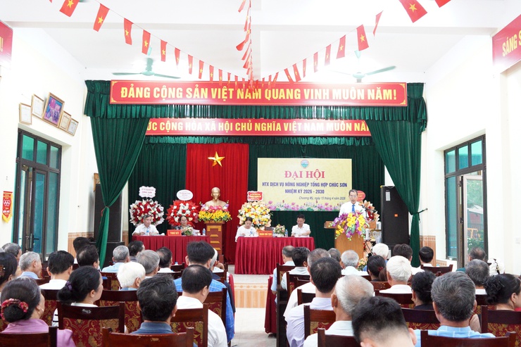 Đại hội HTX Dịch vụ nông nghiệp tổng hợp Chúc Sơn nhiệm kỳ 2026–2030- Ảnh 5.