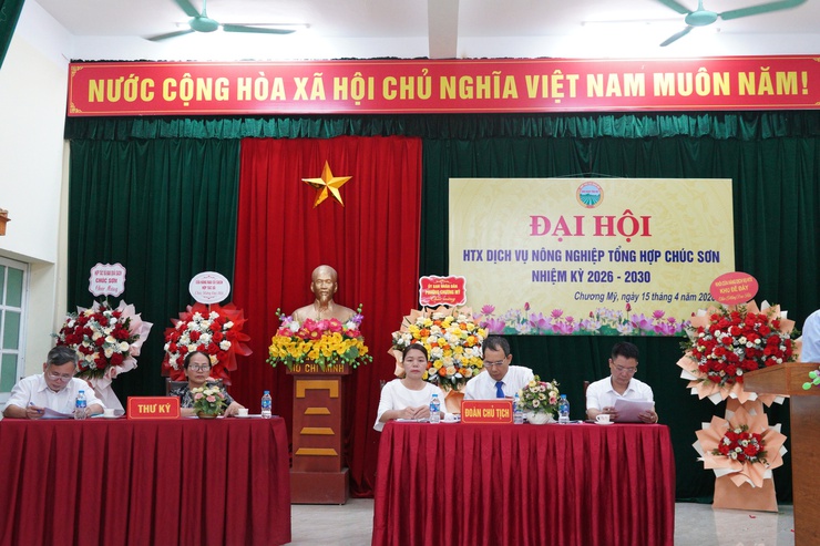 Đại hội HTX Dịch vụ nông nghiệp tổng hợp Chúc Sơn nhiệm kỳ 2026–2030- Ảnh 4.