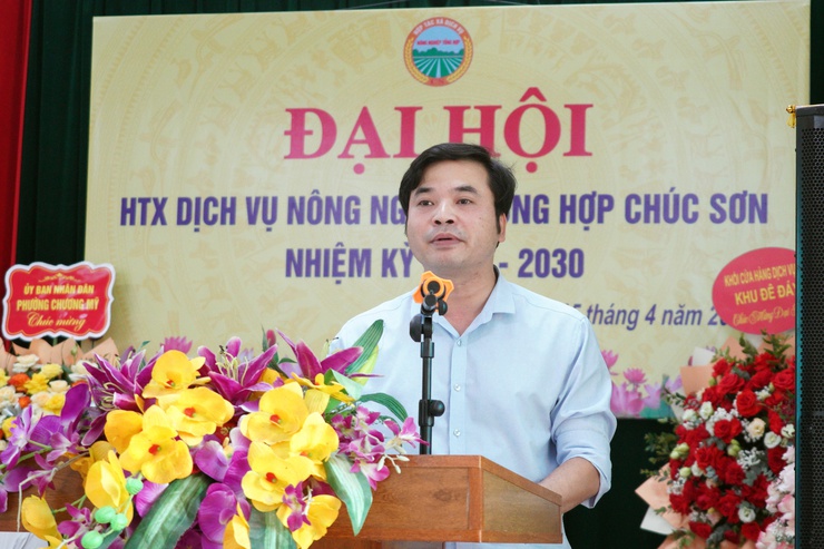 Đại hội HTX Dịch vụ nông nghiệp tổng hợp Chúc Sơn nhiệm kỳ 2026–2030- Ảnh 7.
