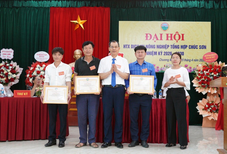 Đại hội HTX Dịch vụ nông nghiệp tổng hợp Chúc Sơn nhiệm kỳ 2026–2030- Ảnh 8.